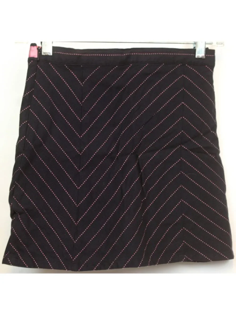 2005 Gymboree Chelsea Girl Navy Shorts Pink Chevron Pin Stripes sz 12 Bow Adjust